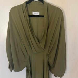 S/W/F Plunge Dress Amazon Green, Size Small